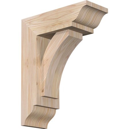 Thorton Traditional Smooth Bracket w/ Offset Brace, Douglas Fir, 5 1/2"W x 14"D x 18"H